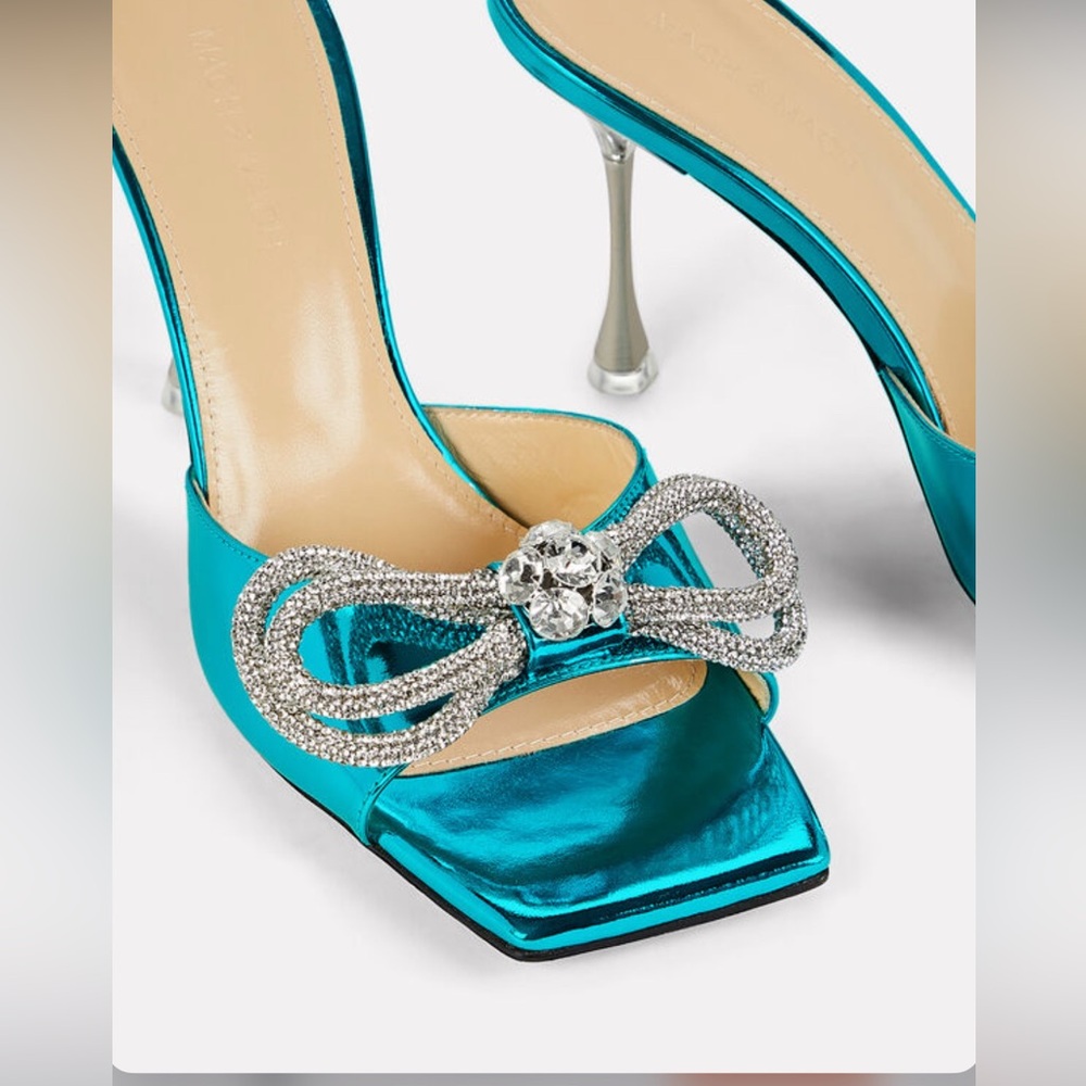 MACH & MACH
Double Bow Crystal-Embellished Mules